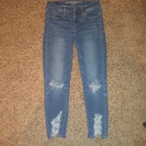 Light Blue Ripped AEO Jeans